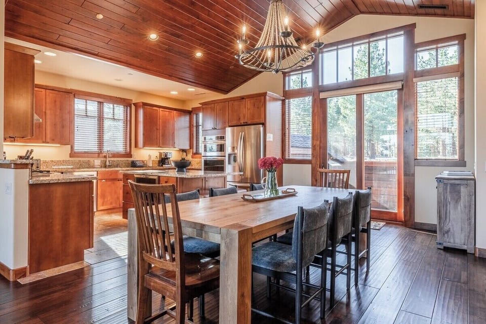 Dining room and kitchen