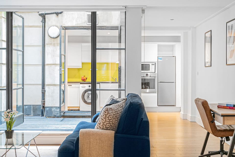 The open-plan living and dining area