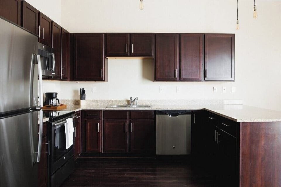 Nothing but stainless in this kitchen