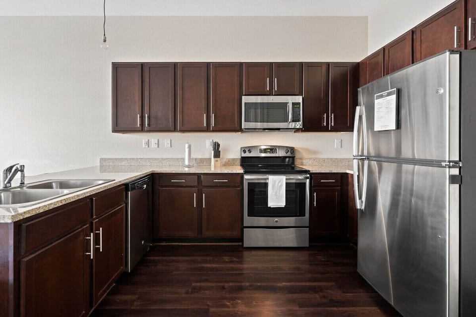 Nothing but stainless in this kitchen