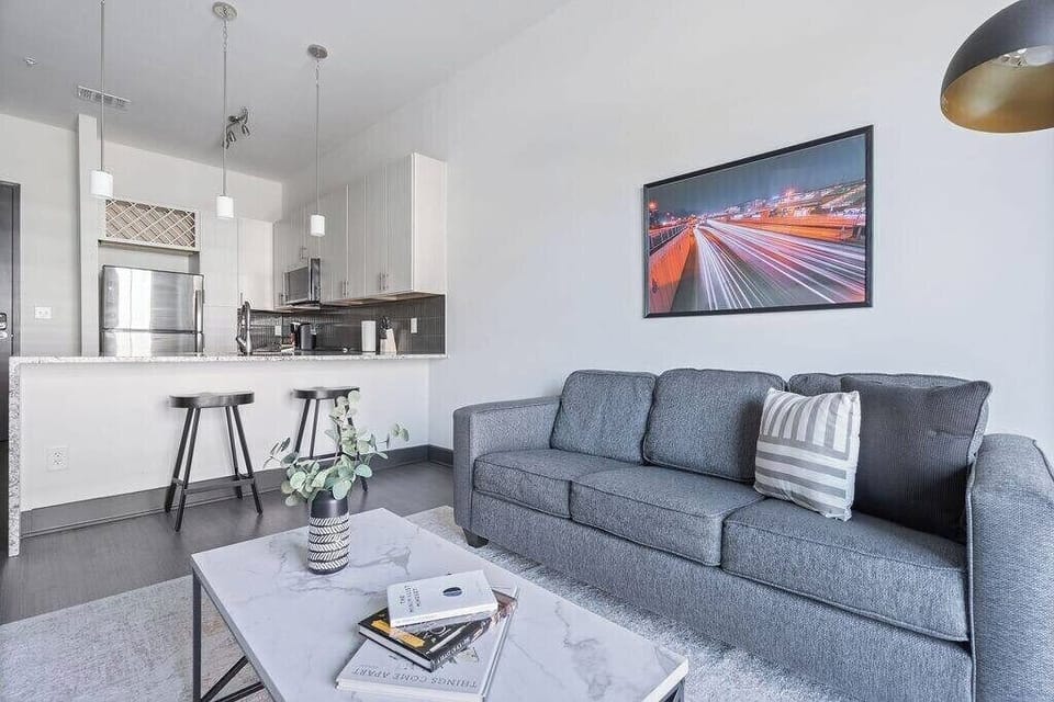 Stretch out on this couch and settle in for a good movie.
