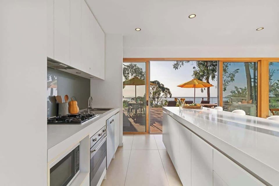 Large kitchen, with all cooking appliances provided for short or longer stays.