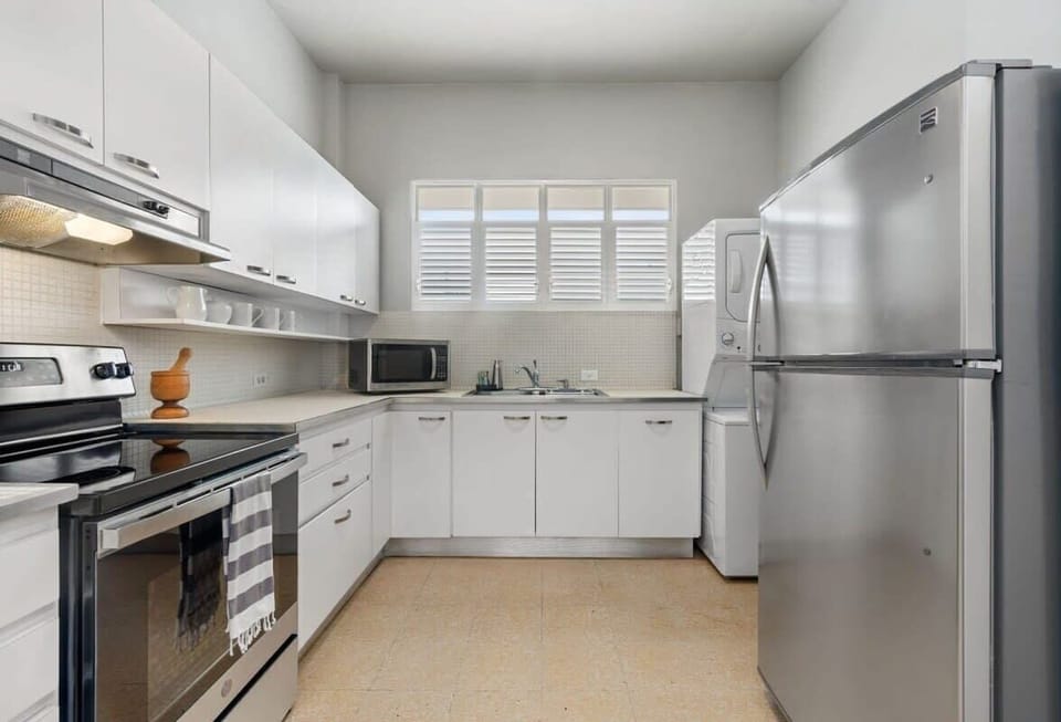 The fully equipped kitchen at the main house