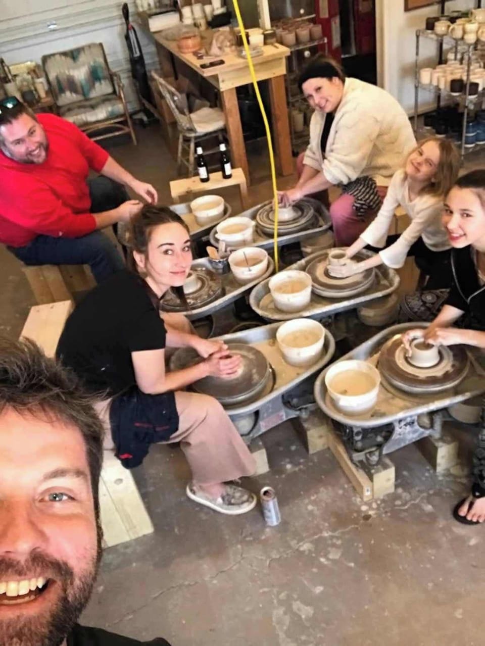 Pottery classes offered close by for groups or couples @earthypotteryco