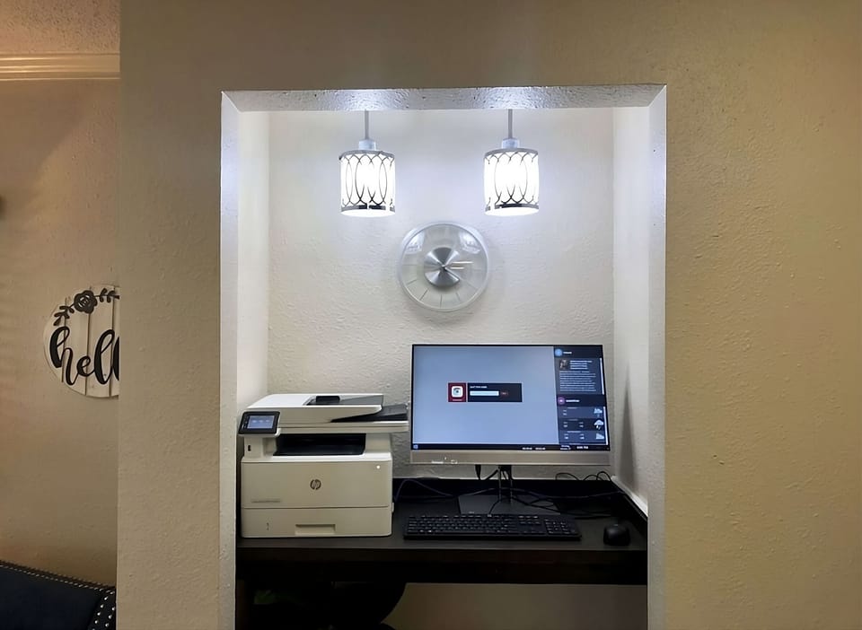 Catch up on emails in a quiet, convenient work nook.