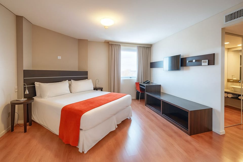 Settle into a bright king room with modern comforts.