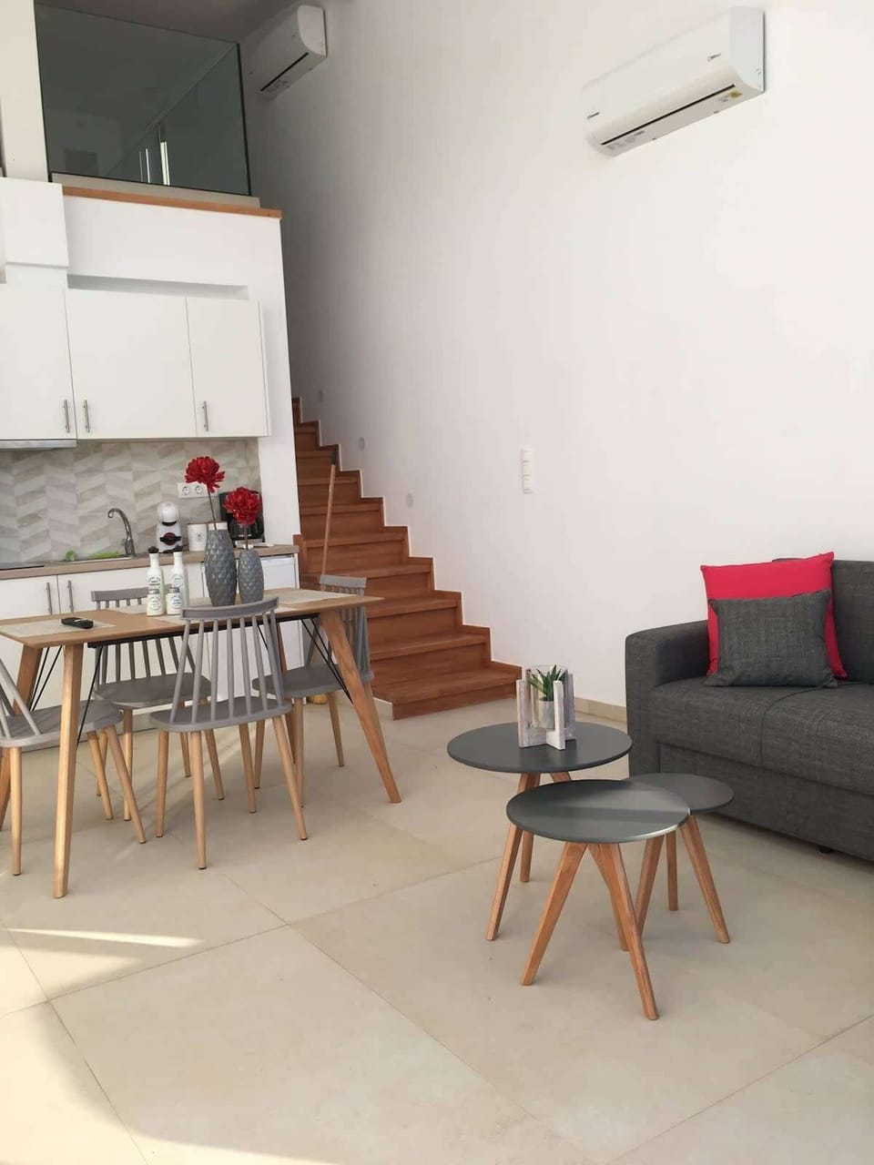 Spacious Modern Kitchen with Dining and Comfortable Seating Area