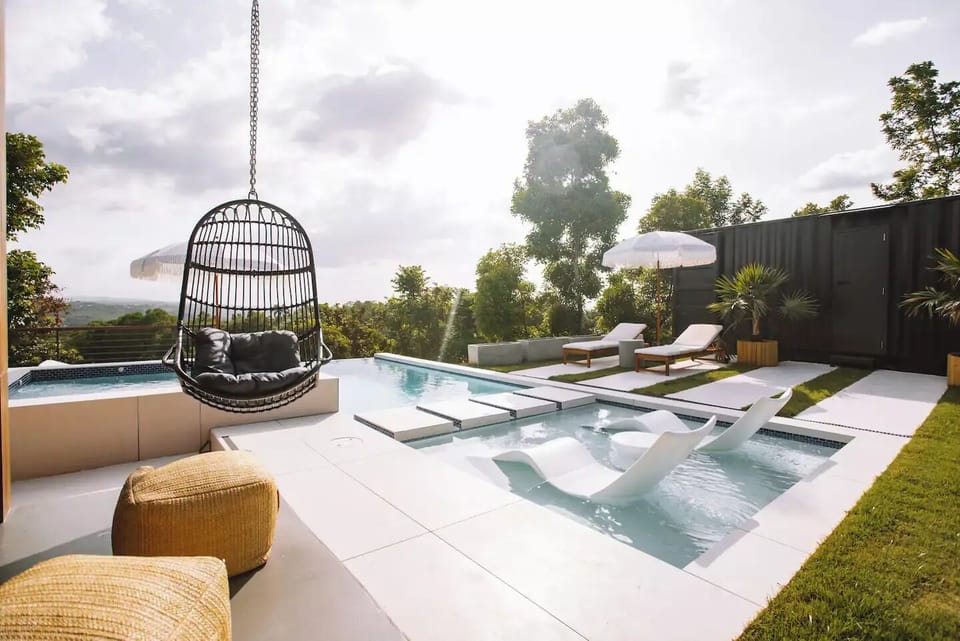 Infinity pool with waterfall.
*pool is not heated*