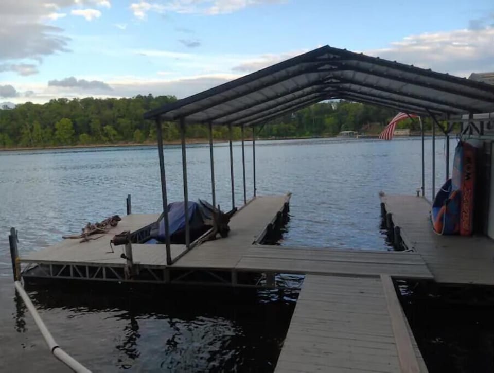 Dock with covered boat slip