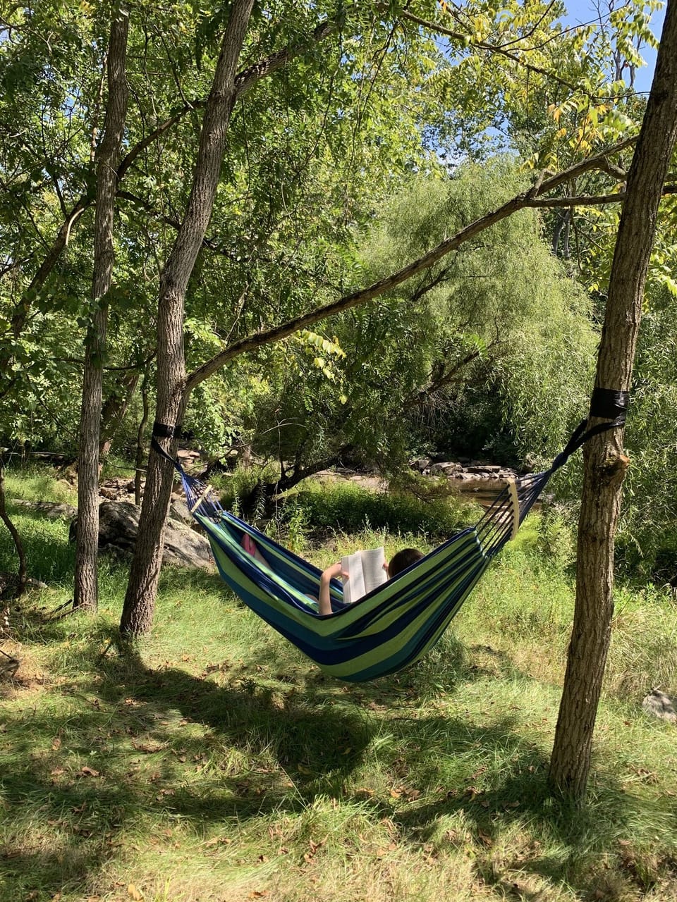 Relax in the hammock, read a book and listen to nature