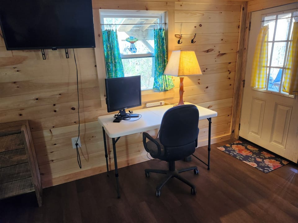 Computer work area.