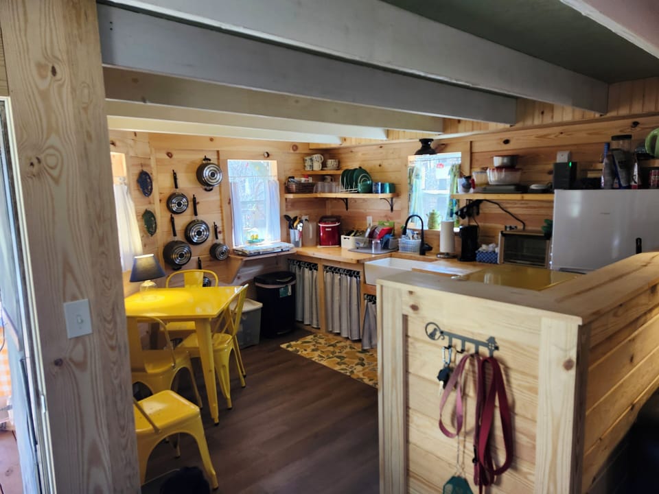 Kitchen with eating area.