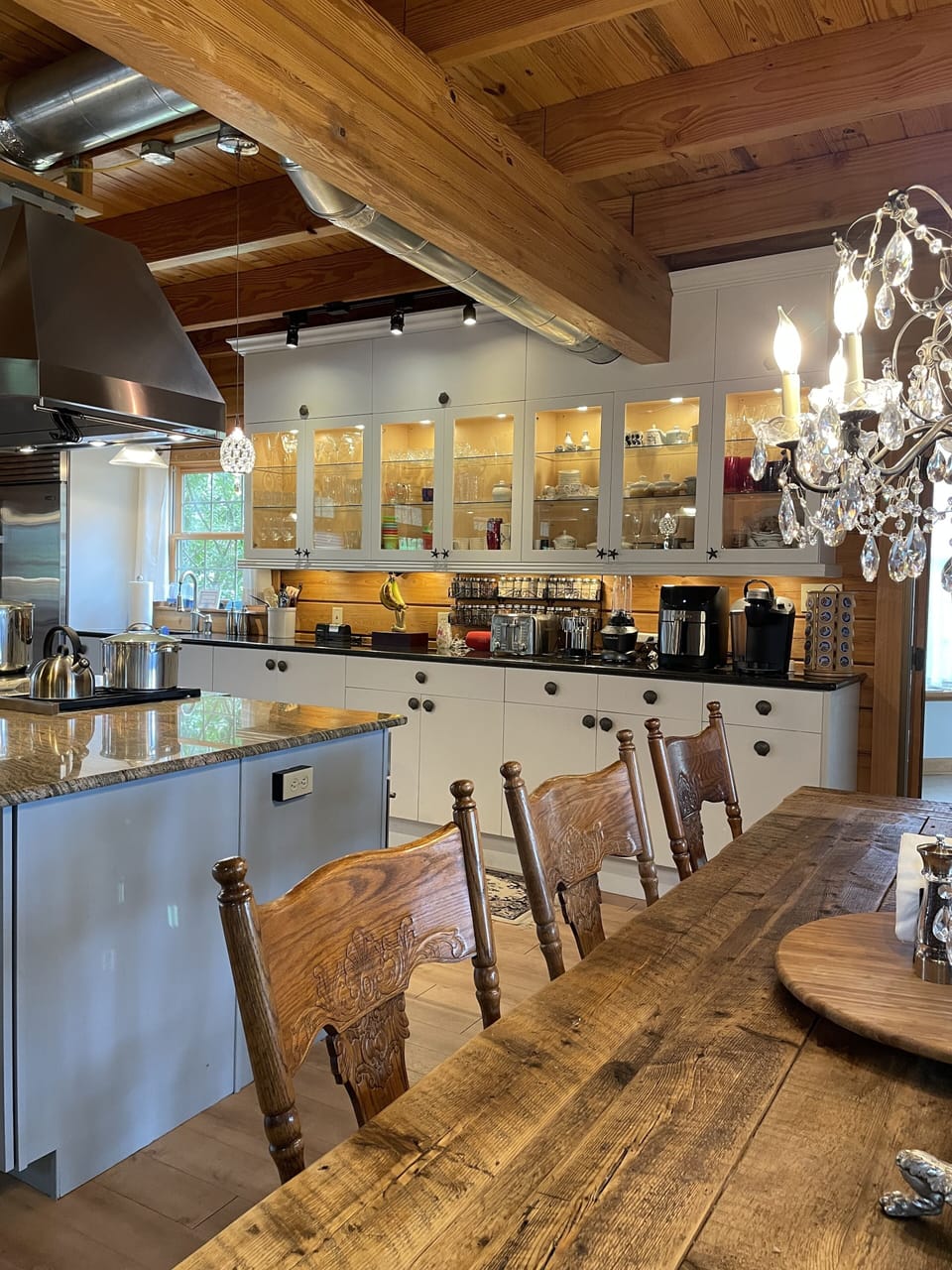 Kitchen with prep sink, additional counter space with small appliances