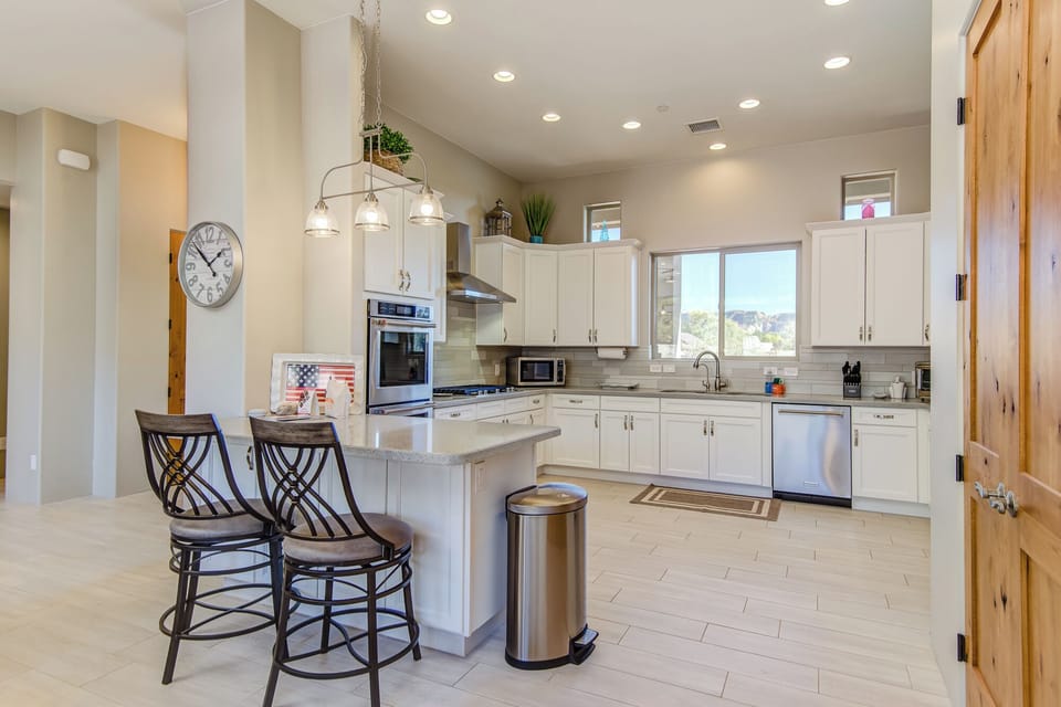 Stone Counters and Bar Seating