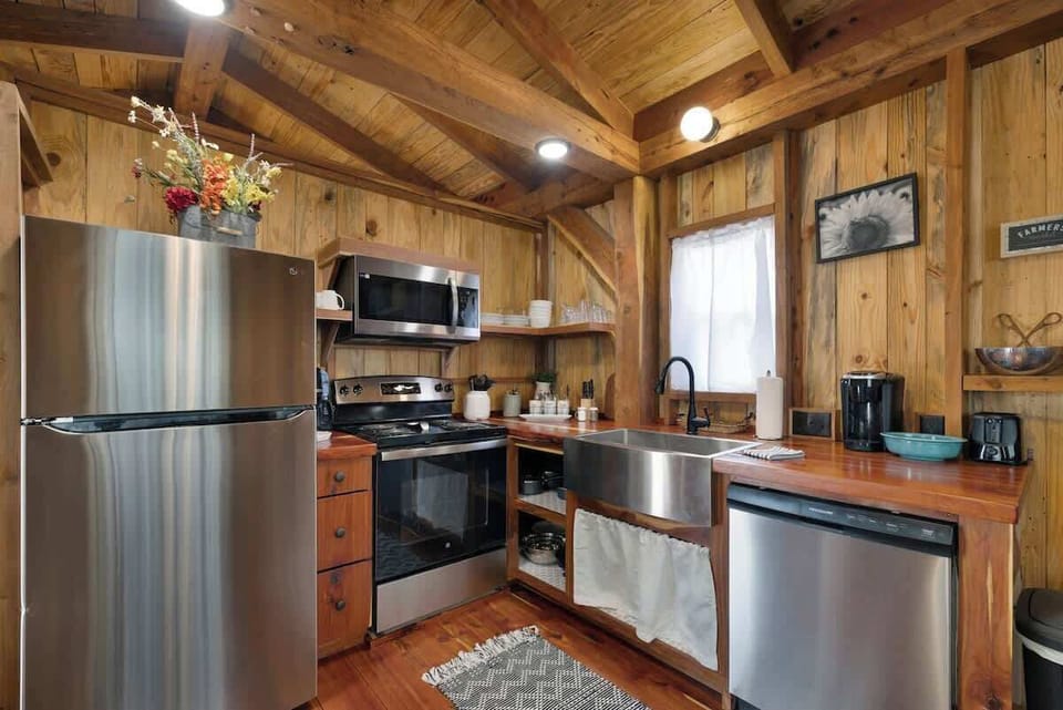 Stainless steel appliances.