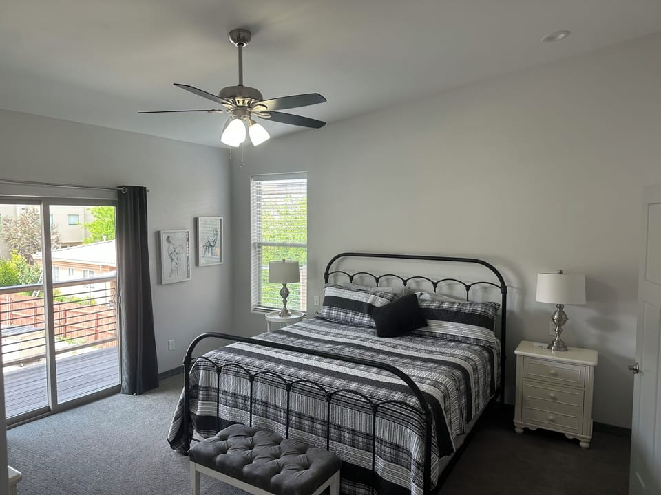 Master bedroom w/ balcony
