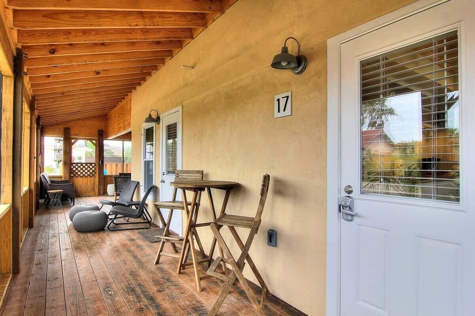 Small sitting are by the front door