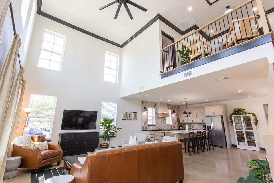 Large, open concept with a ton of natural light.