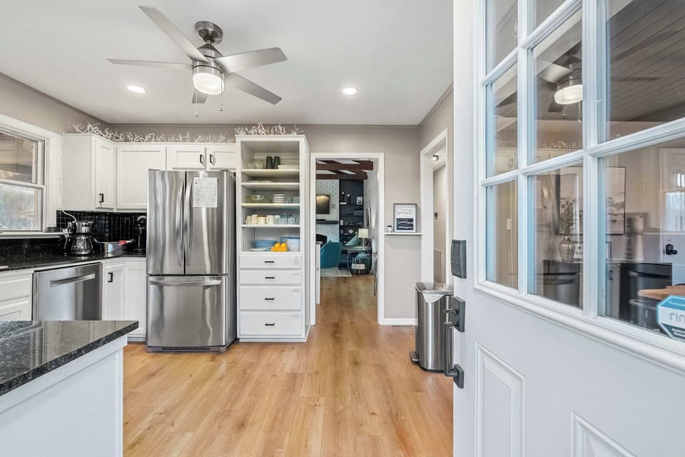Plenty of room to cook, snack, or gather together.