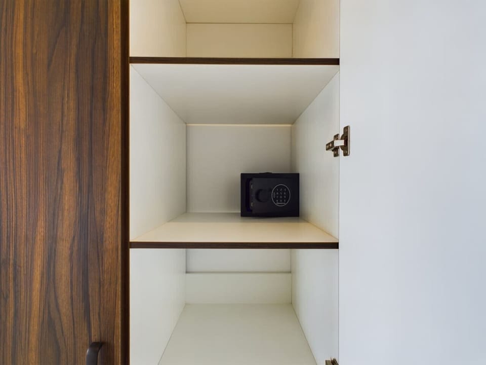Rest easy: we provide a safe box for your important belongings