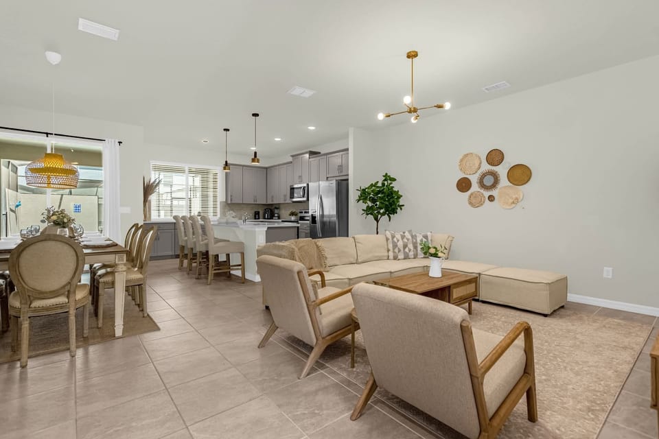 Open Concept Living Room and Spacious Kitchen