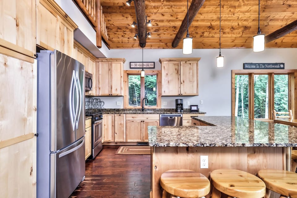 new modern appliances throughout the kitchen