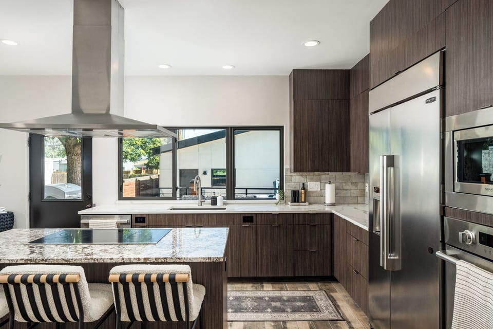 Chef's kitchen with high end appliances & everything you'll need to make meals 