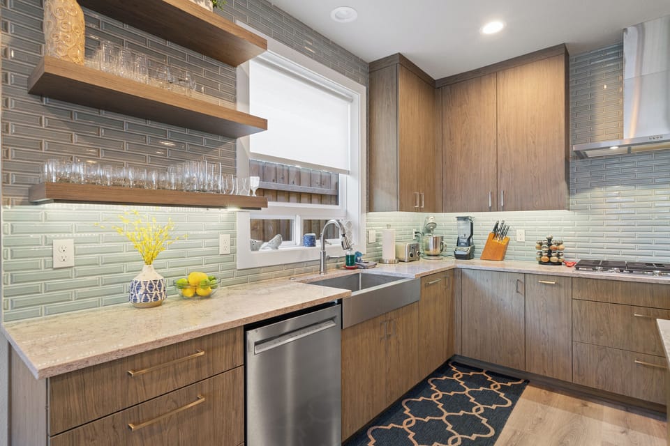 Spacious fully stocked kitchen