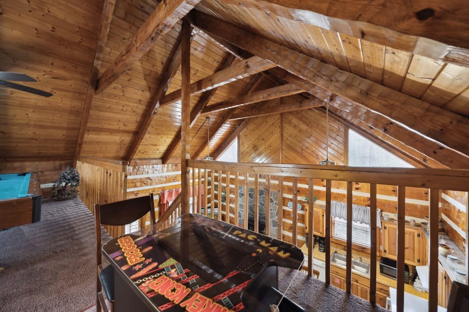 House, Indoors, Loft, Hardwood, Chair