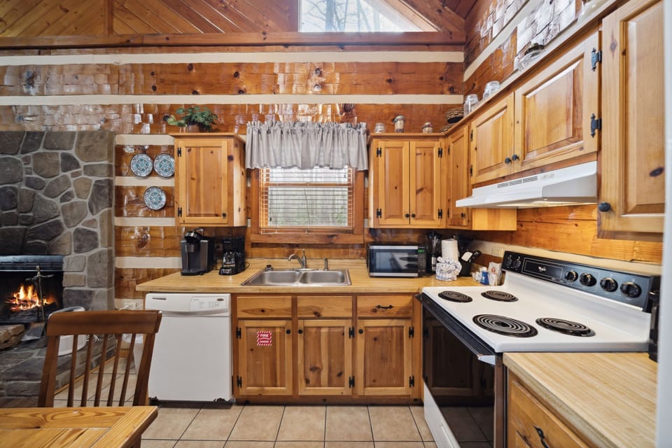 Indoors, Kitchen, Hardwood, Cooktop, Sink