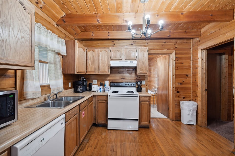 Indoors, Hardwood, Stained Wood, Kitchen, Floor