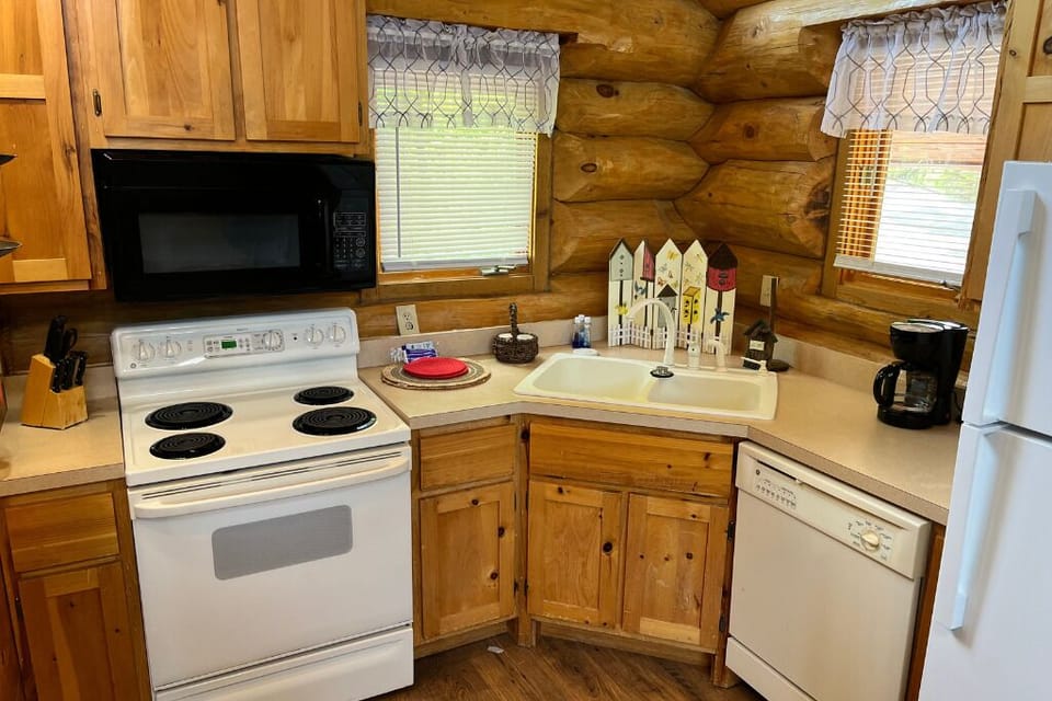 Indoors, Microwave, Oven, Kitchen, Hardwood