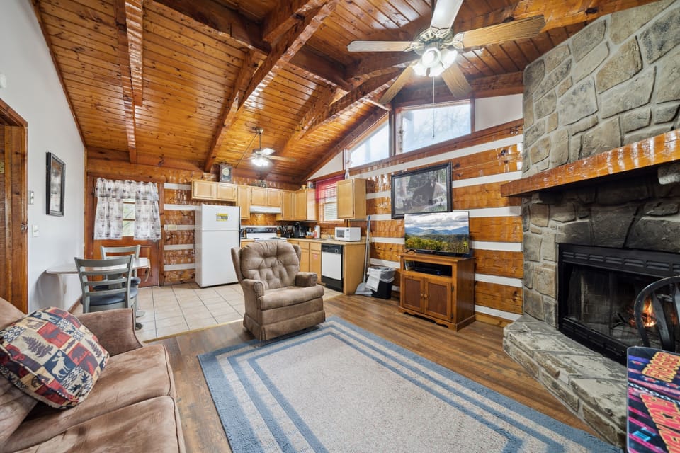 Furniture, Indoors, Living Room, Fireplace, Couch