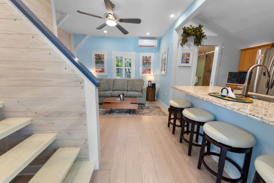 View of the kitchen and living room...