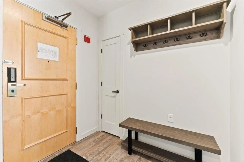 Plenty of room in the mudroom for everyone's stuff.