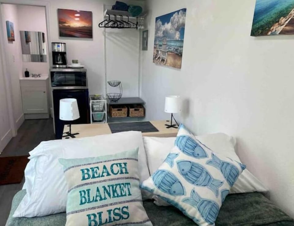 Unwind in tranquility after a busy day at the beach.