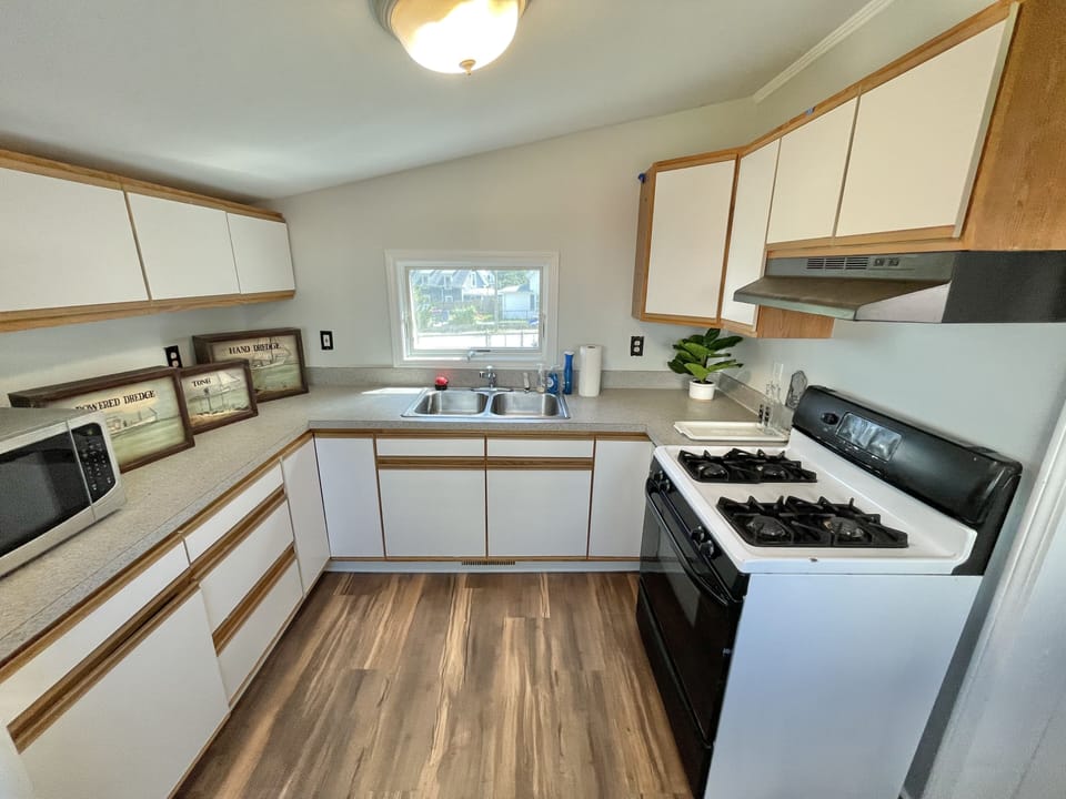 Kitchen with back porch