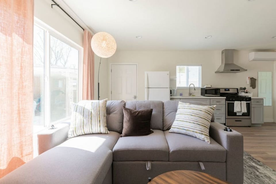 Soak in the homey and cozy ambiance of this space, perfect for a night in with your loved ones.