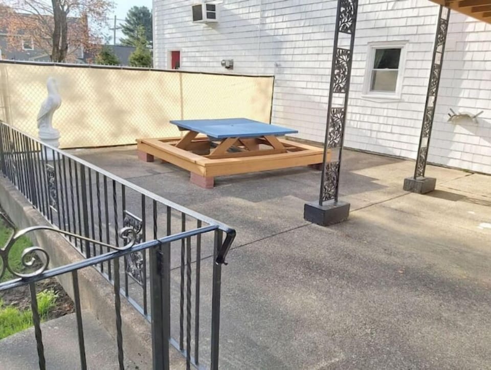 Picnic Table in private backyard