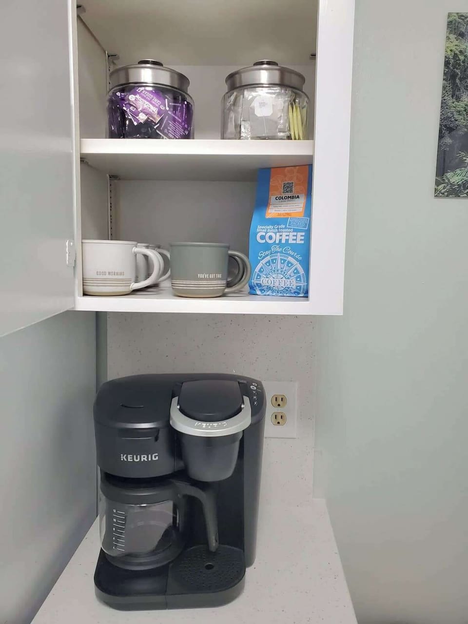 Local organically grown coffee, tea and sugar included! 
