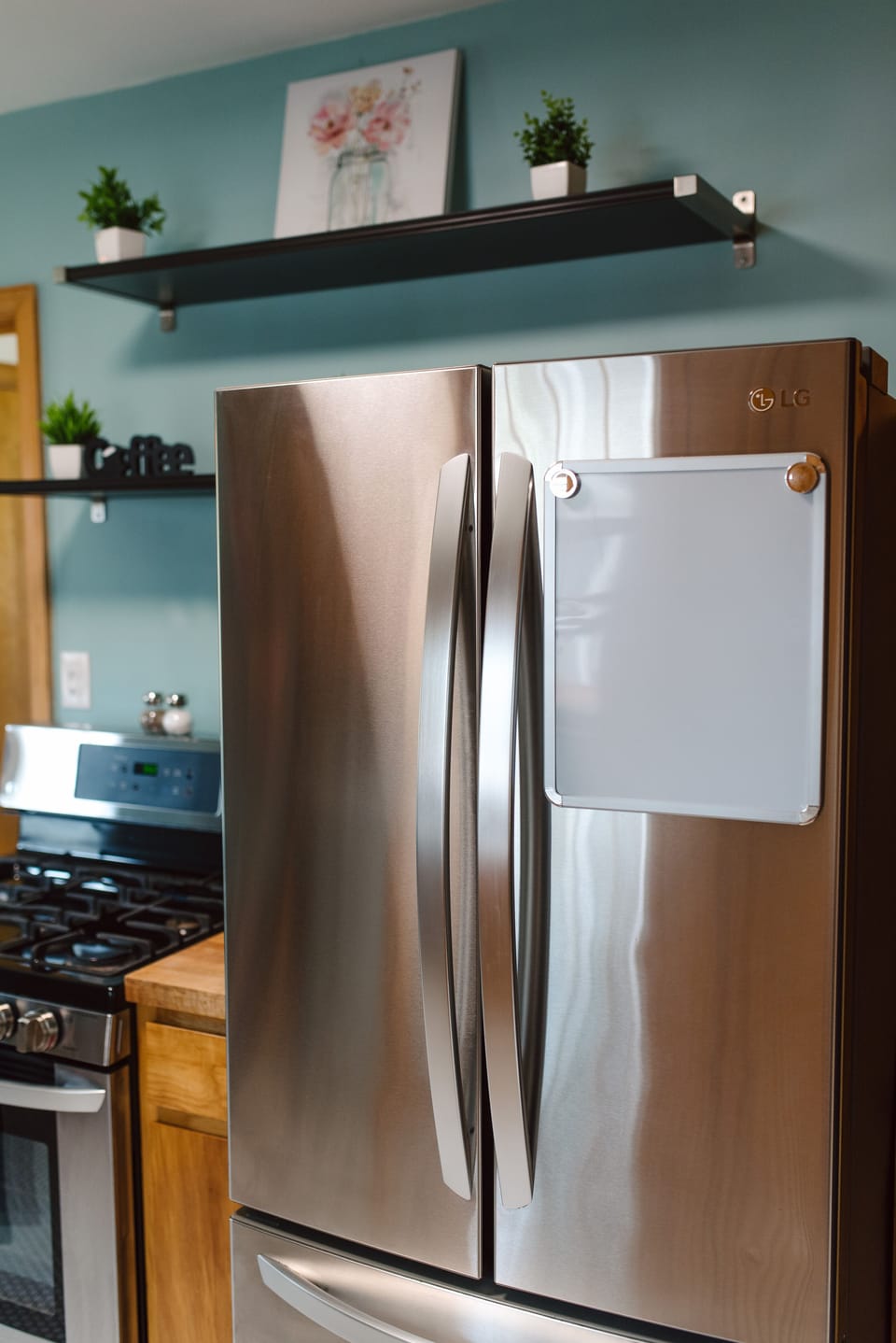 Stainless steel appliances.
