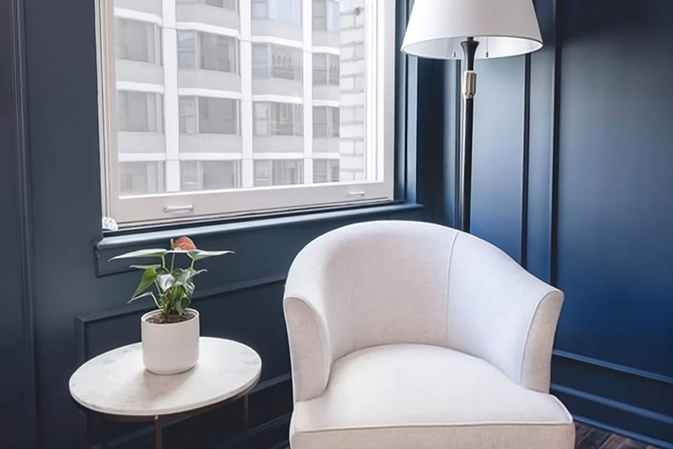Sip coffee by the window in a cozy reading nook.