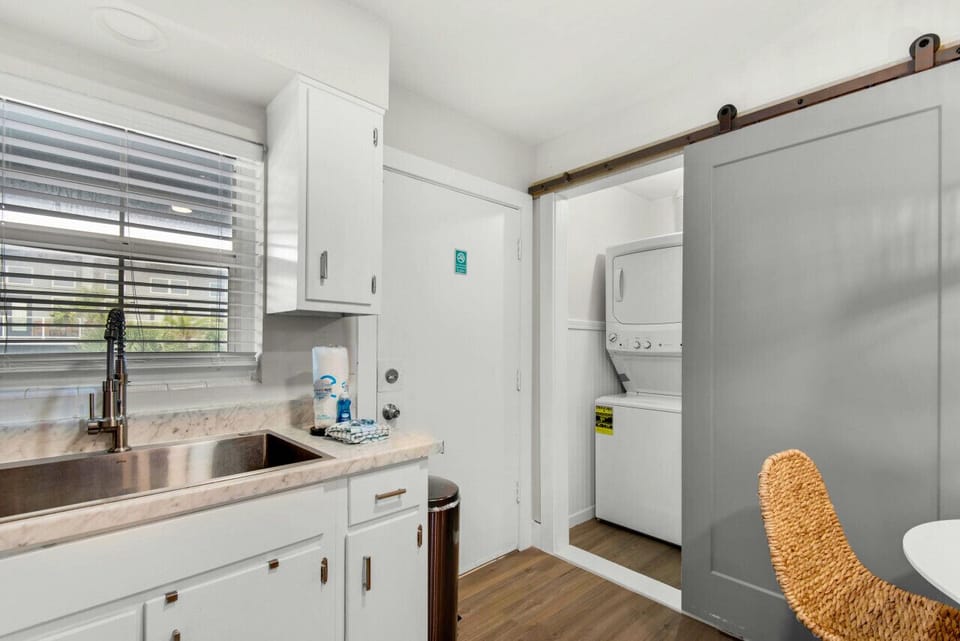 A washer is provided for your convenience