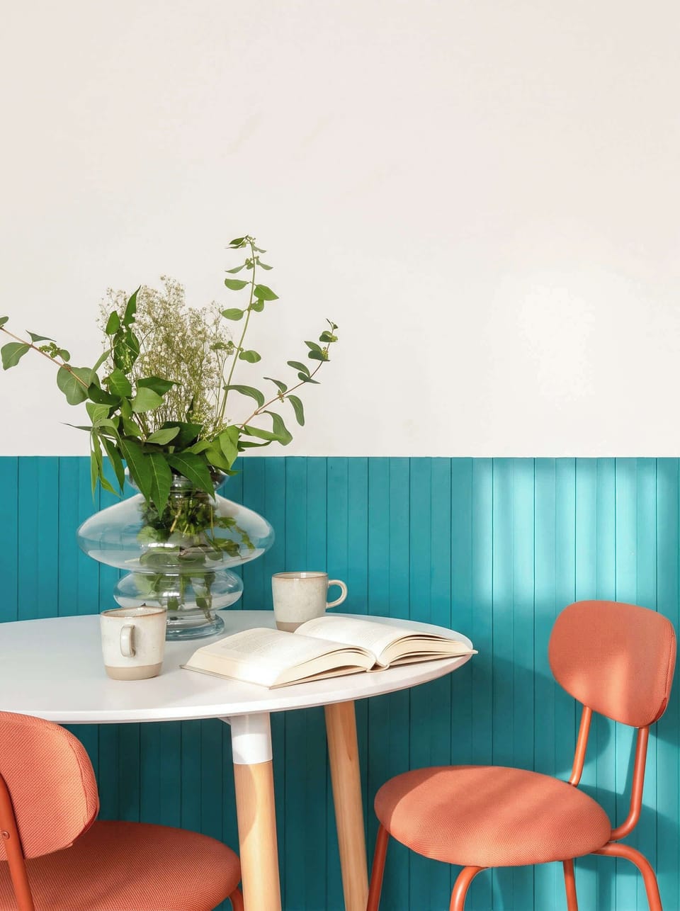 Detail of the dinning table inside the apartment