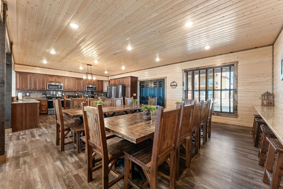 Open concept, kitchen, and living area