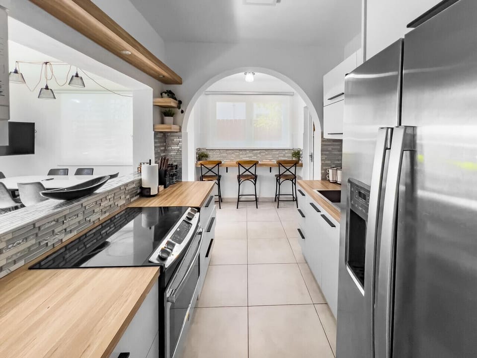 Your home away from home kitchen fully equipped and sparkling clean