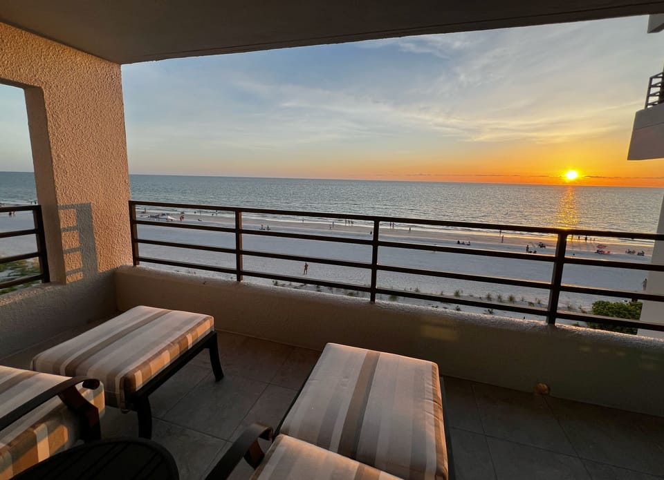 Gorgeous sunsets every night while you're here. There is nothing - Gorgeous sunsets every night while you're here. There is nothing like a happy hour beverage and a sunset!