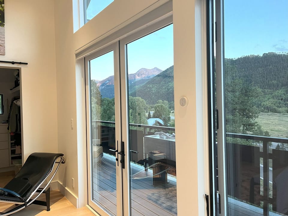 View to the east from primary suite bed