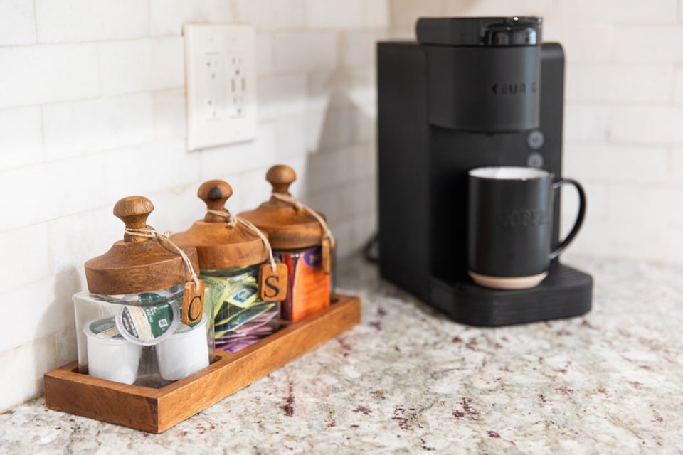 Start of your mornings with your preferred choice! Tea, coffee and essentials!
