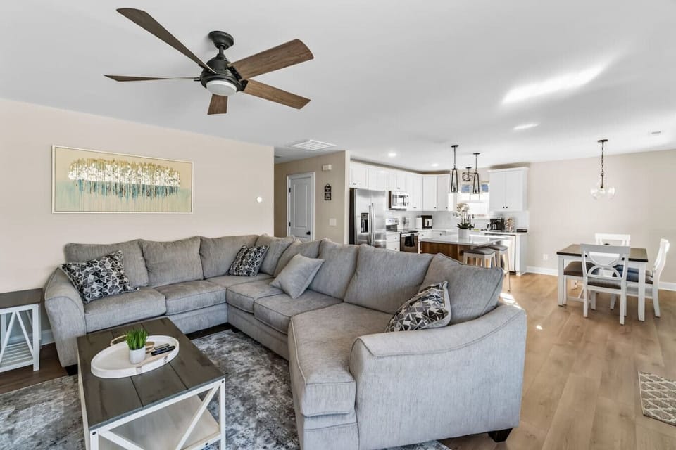 Large open concept living room and kitchen